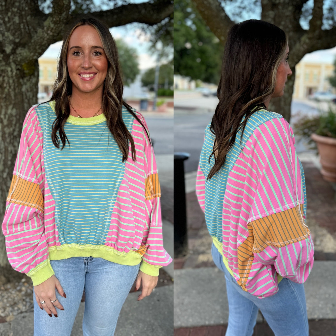 Bright Colorblock Shirt Top