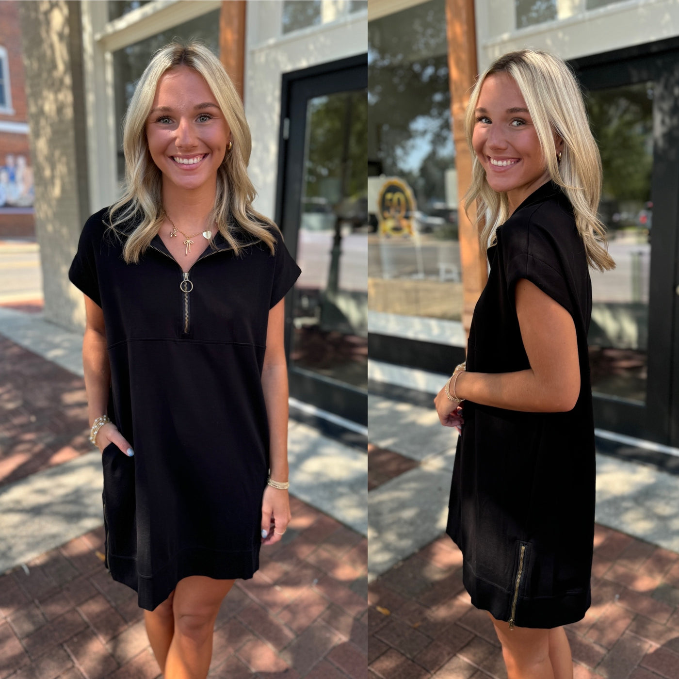 Black Zipper Dress