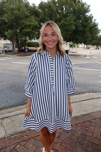 Royal Striped Dress