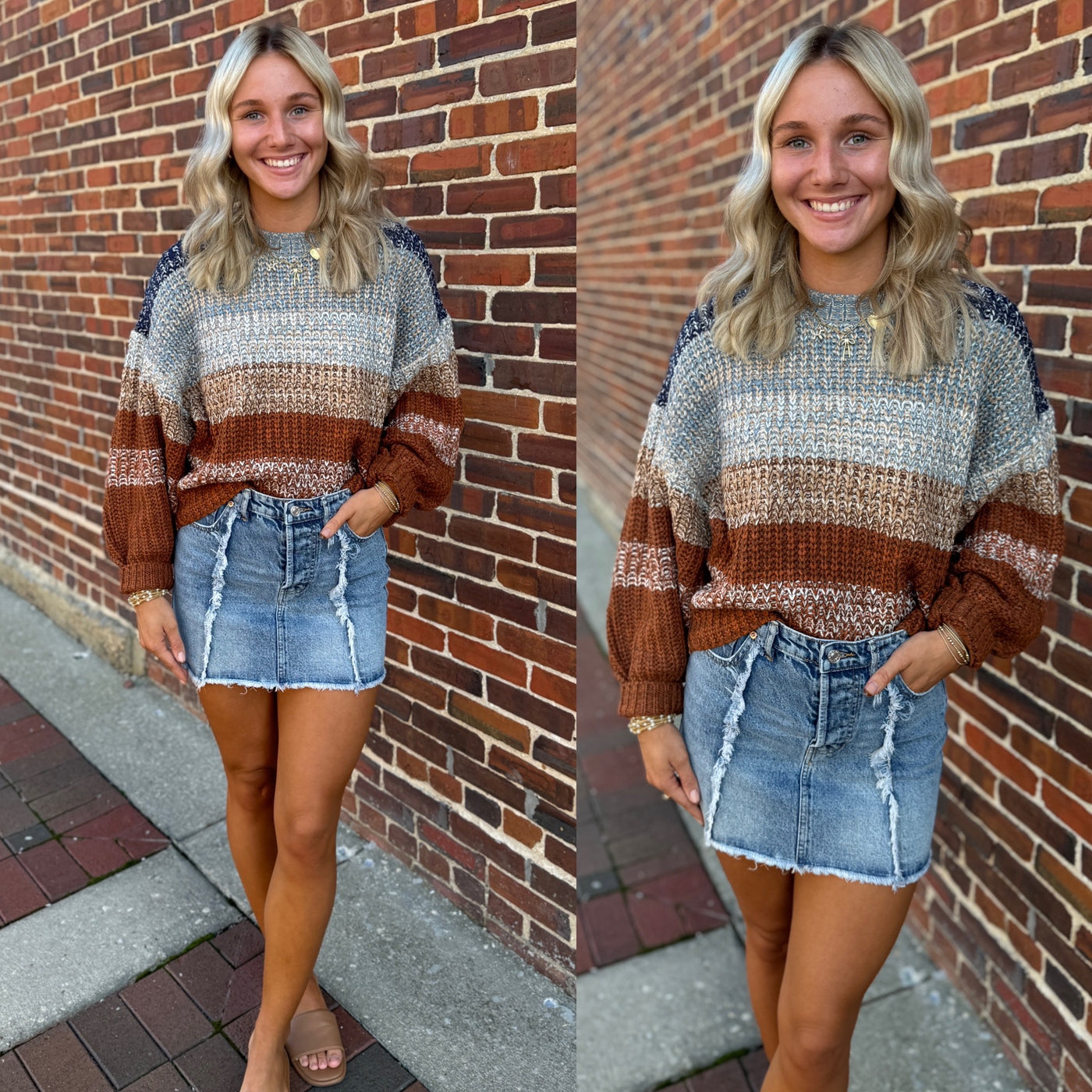 Navy/Rust Sweater