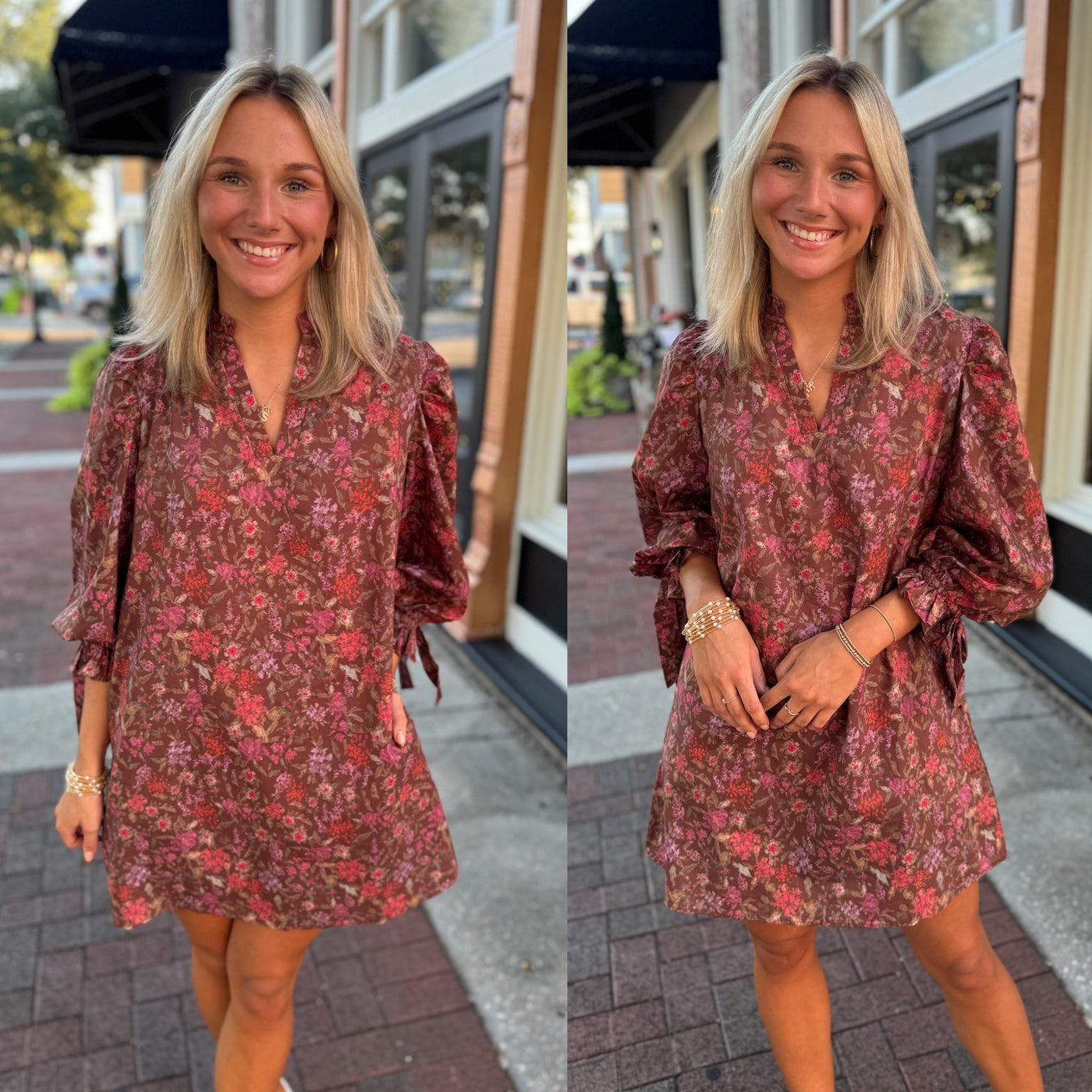 Floral Poplin Dress