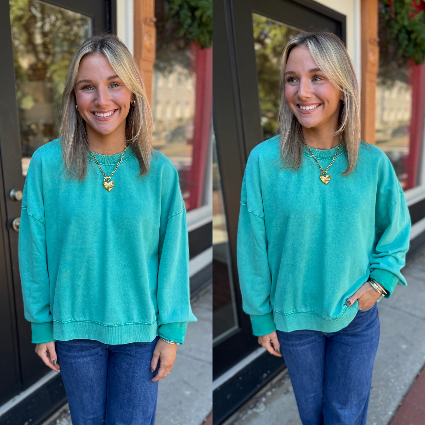 Turquoise Sweatshirt