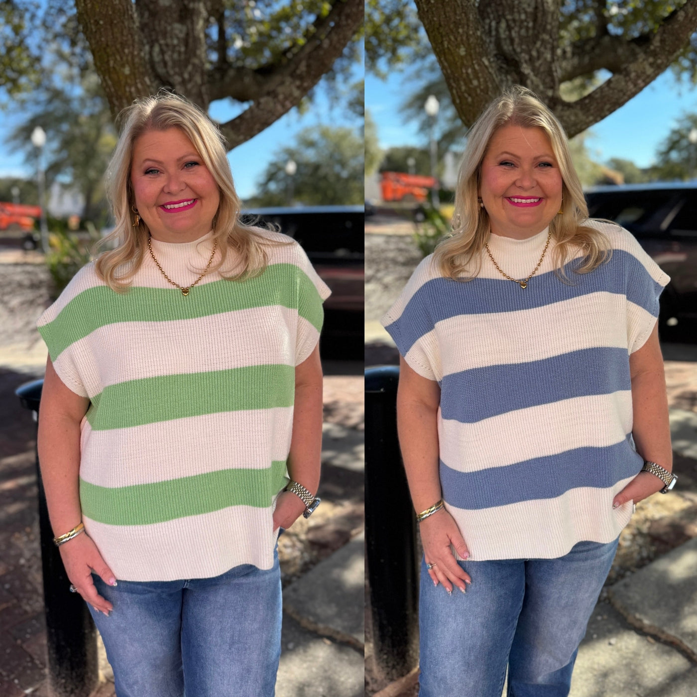 Bold Stripes Knit Top