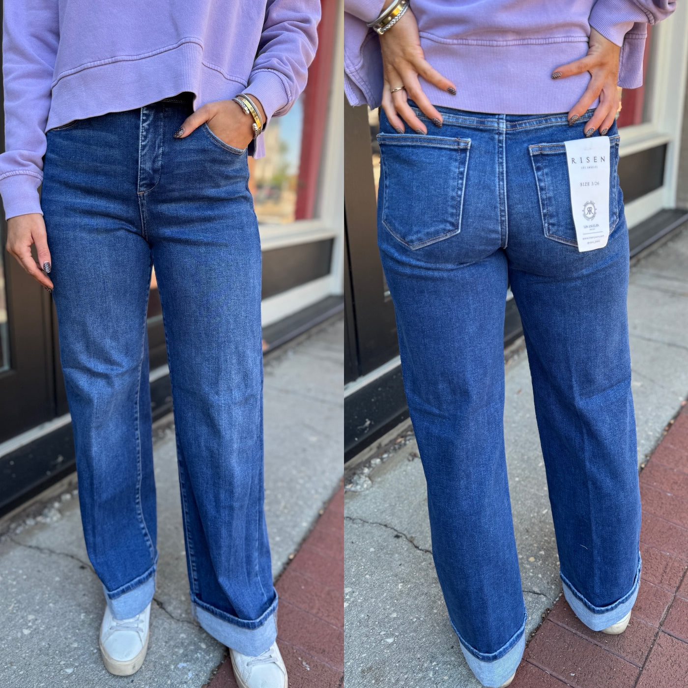 Tummy Control Long Wide Leg Jean