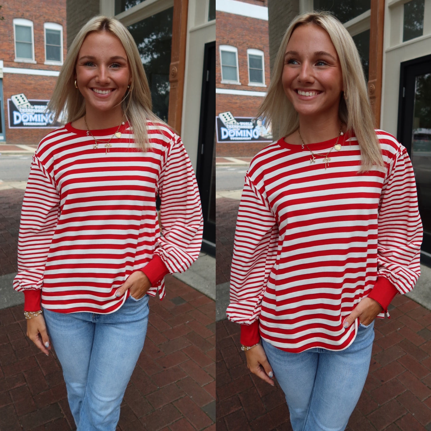 Red Striped Top