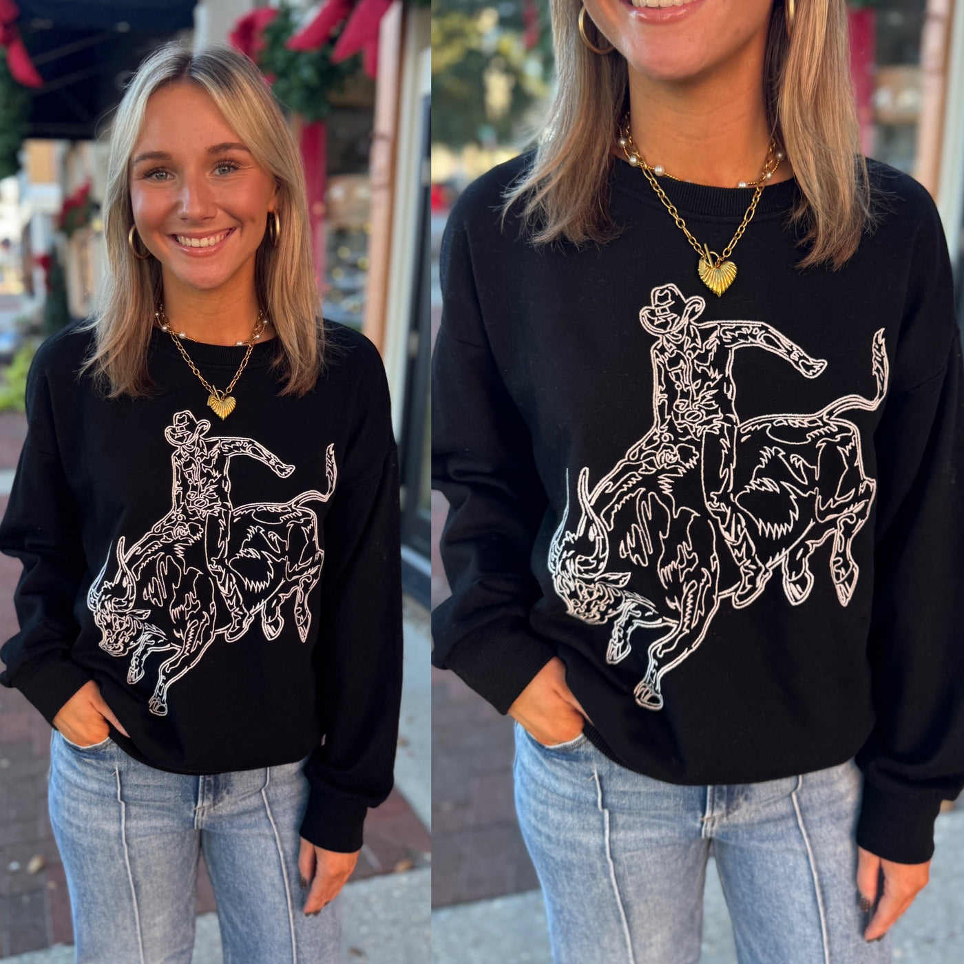 Embroidered Bull Sweatshirt